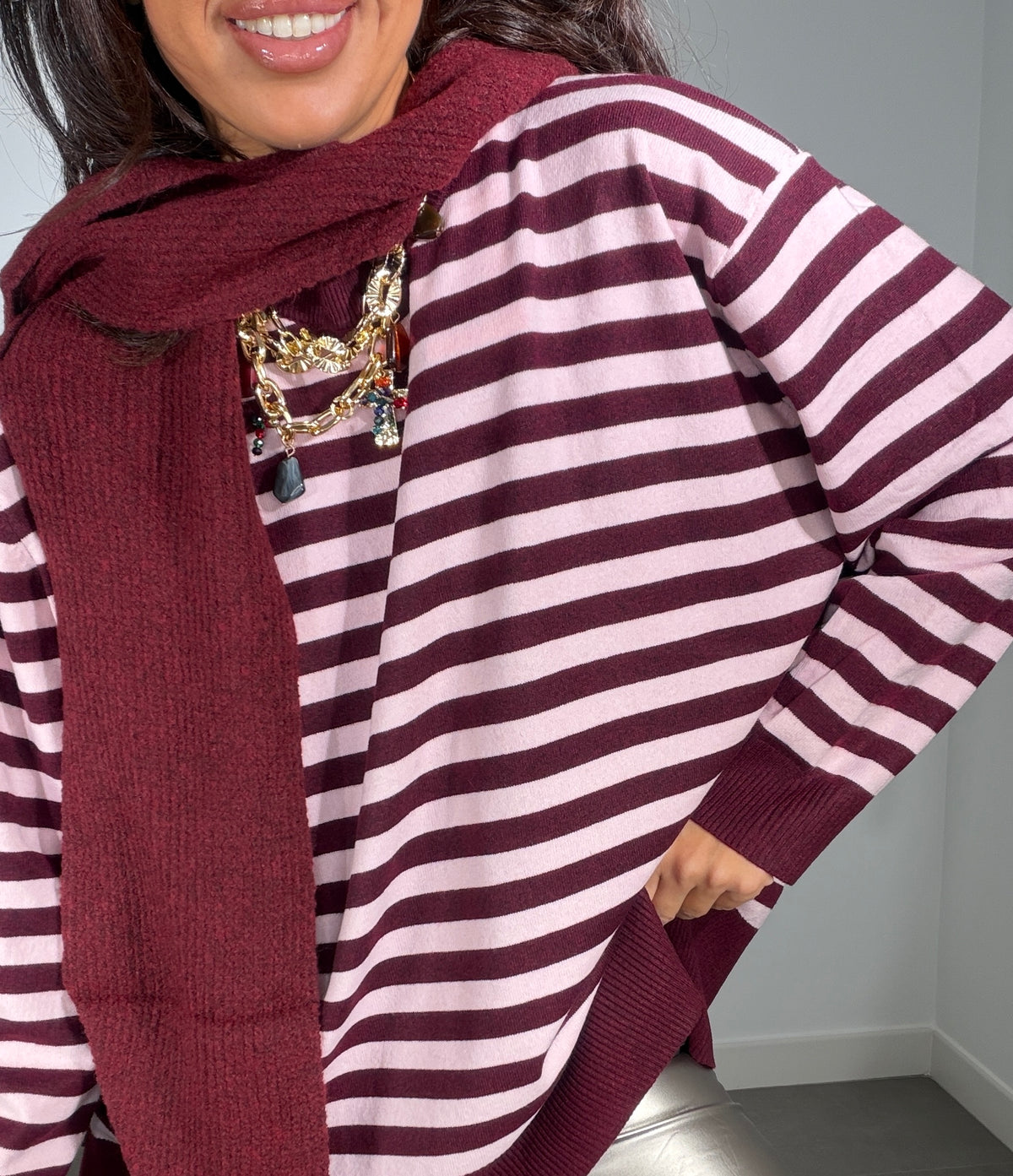 Jersey RAYAS OVERSIZE CUELLO CAJA
