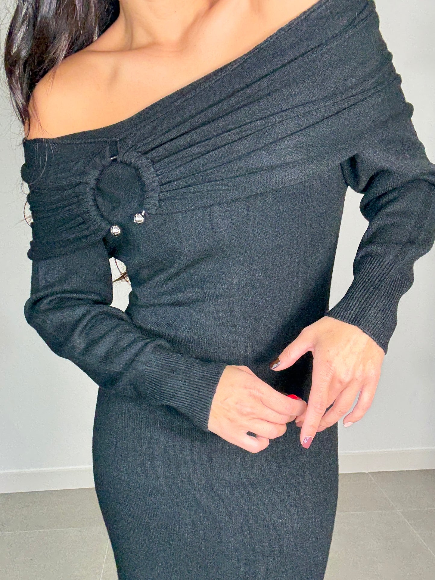 Vestido PUNTO CUELLO BARCO