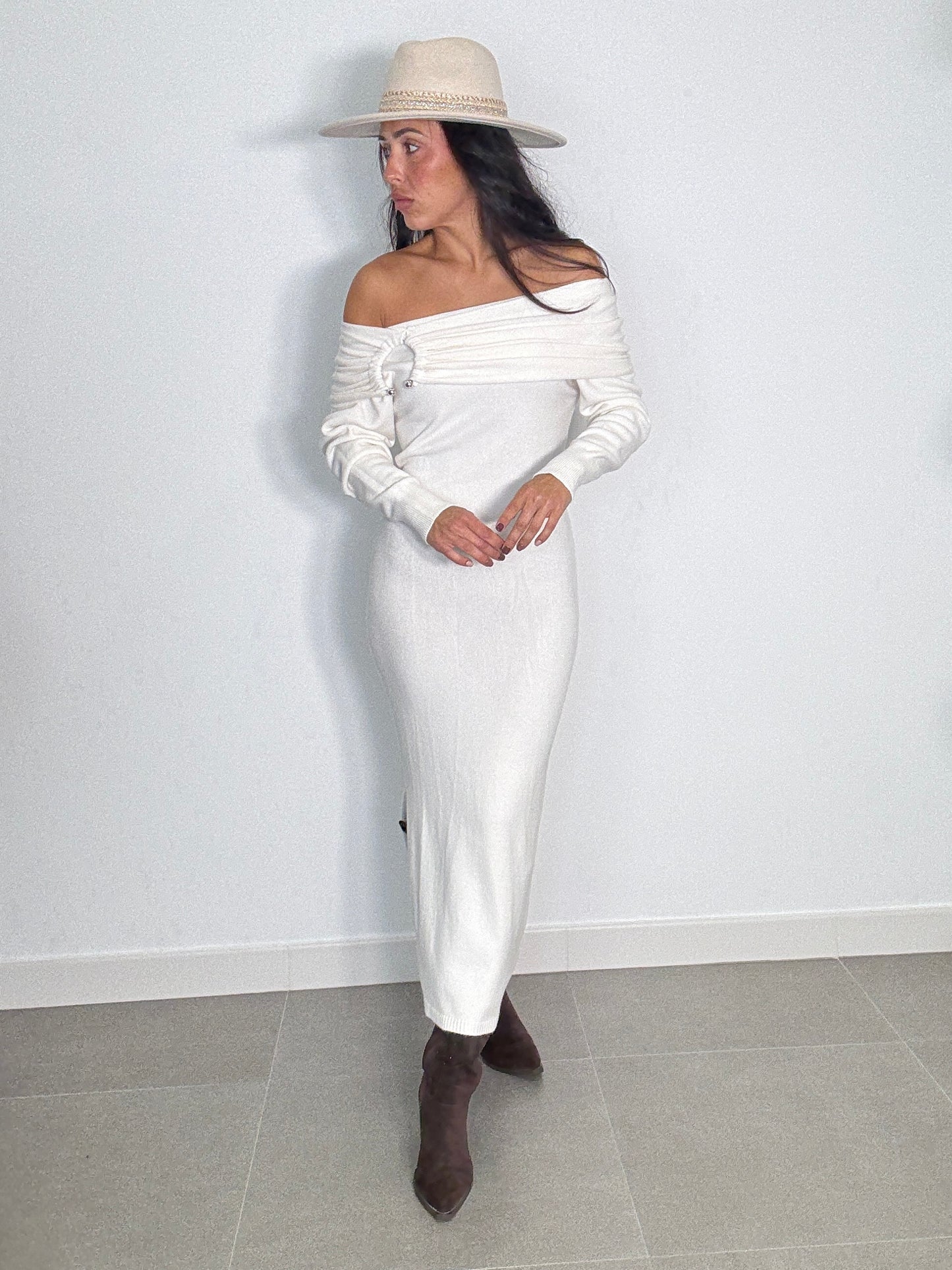 Vestido PUNTO CUELLO BARCO