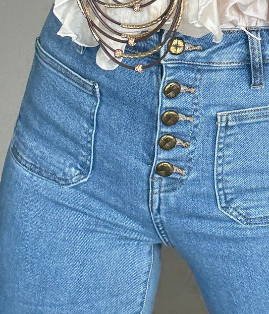Denim BOTONES DORADOS