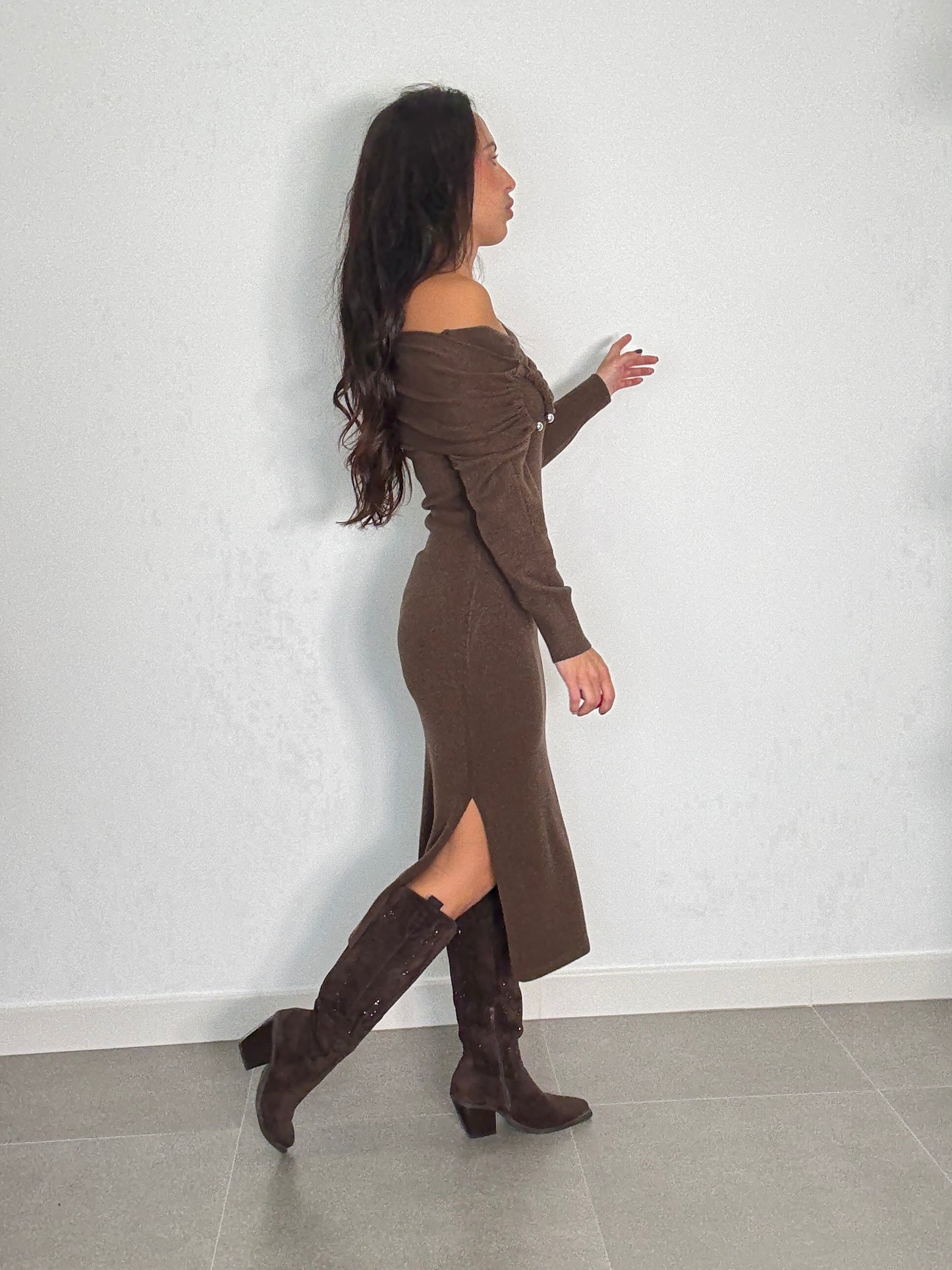 Vestido PUNTO CUELLO BARCO