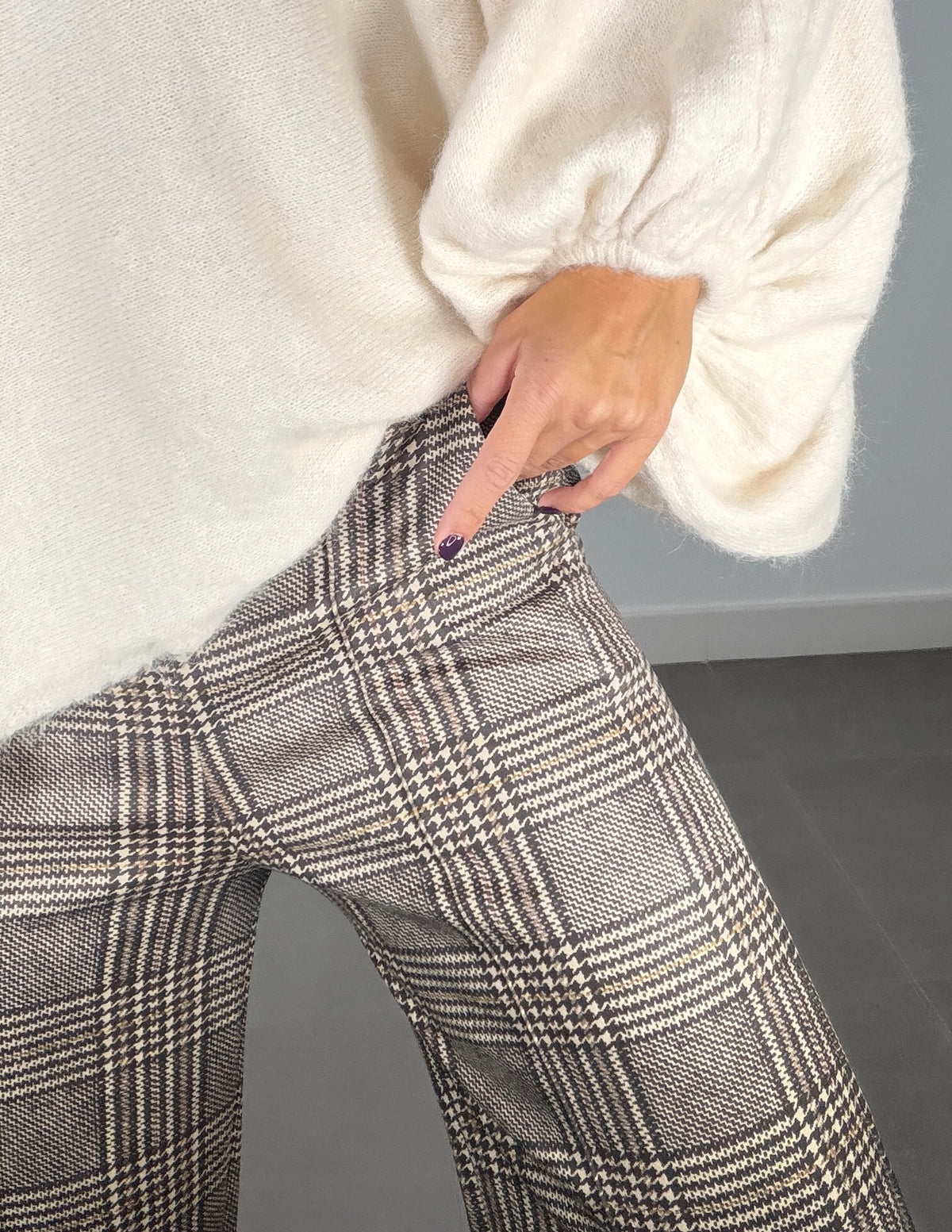 Pantalón CINTURÓN PATA DE GALLO