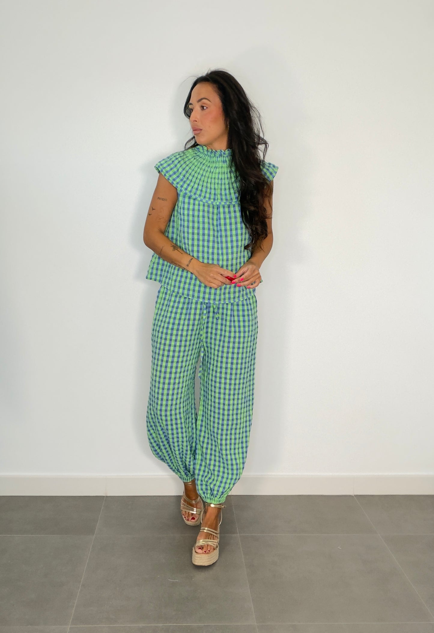 Pantalón VICHY BOMBACHO FLÚOR