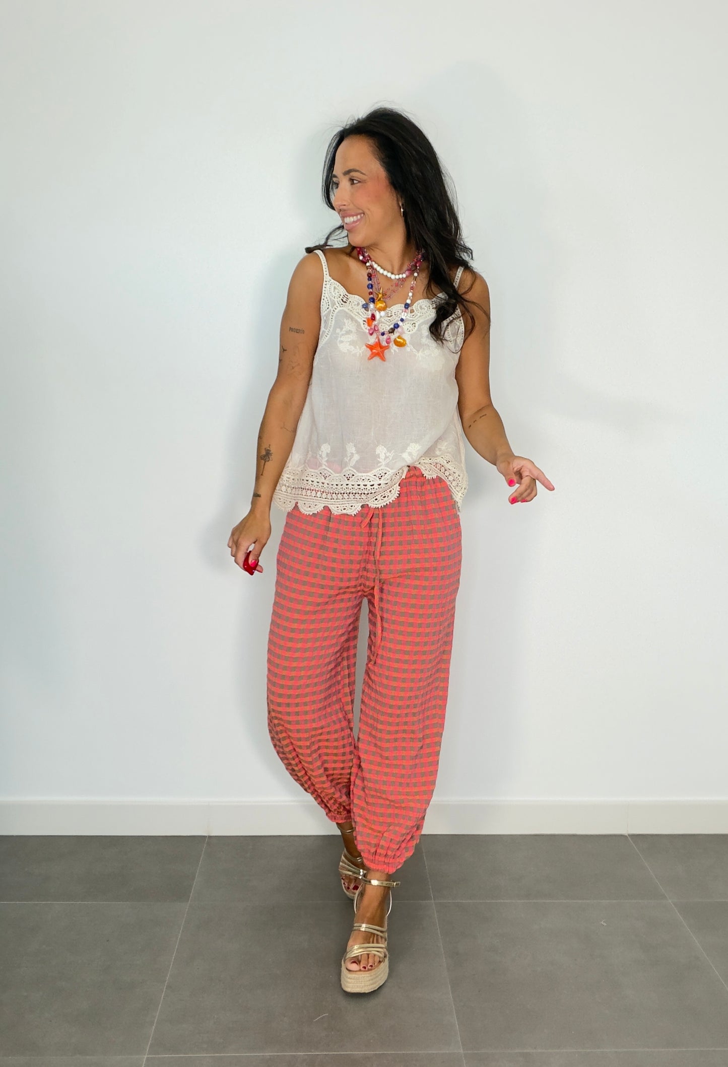 Pantalón VICHY BOMBACHO FLÚOR
