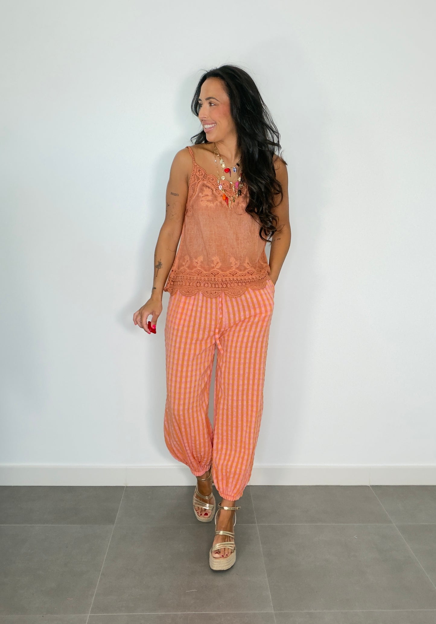 Pantalón VICHY BOMBACHO FLÚOR