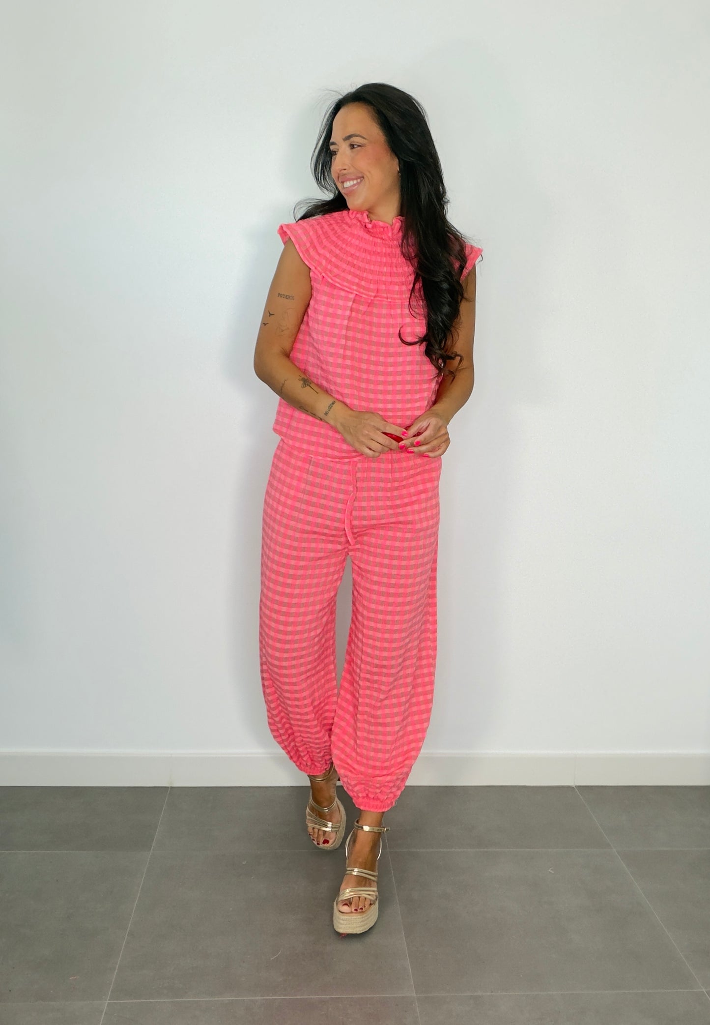 Camisa VICHY FLÚOR NIDO ABEJA