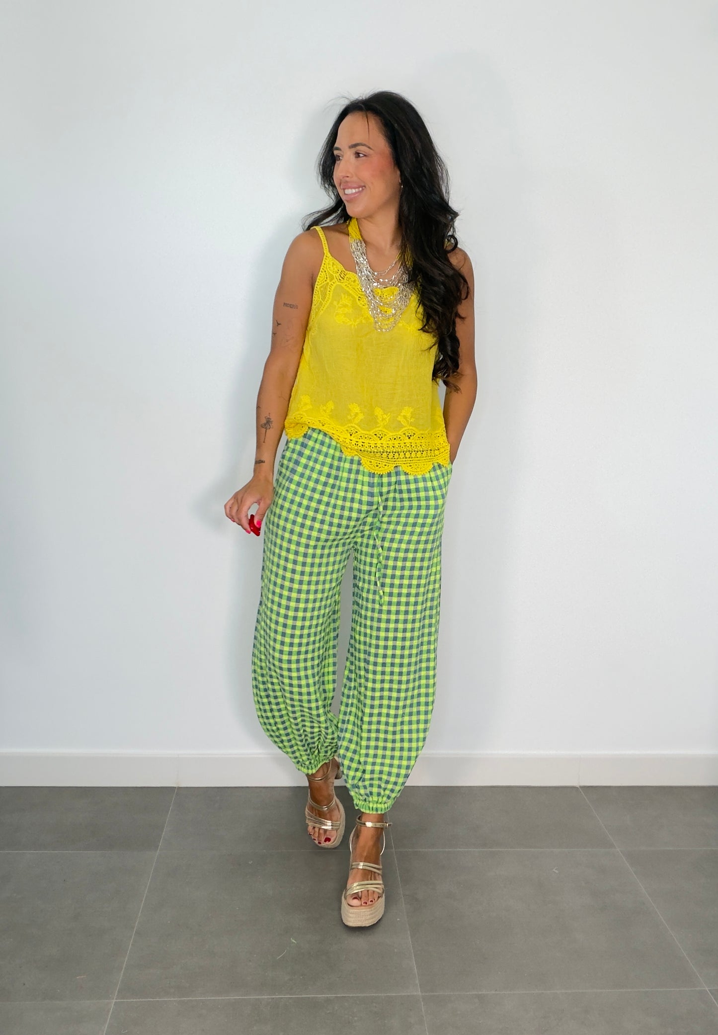 Pantalón VICHY BOMBACHO FLÚOR