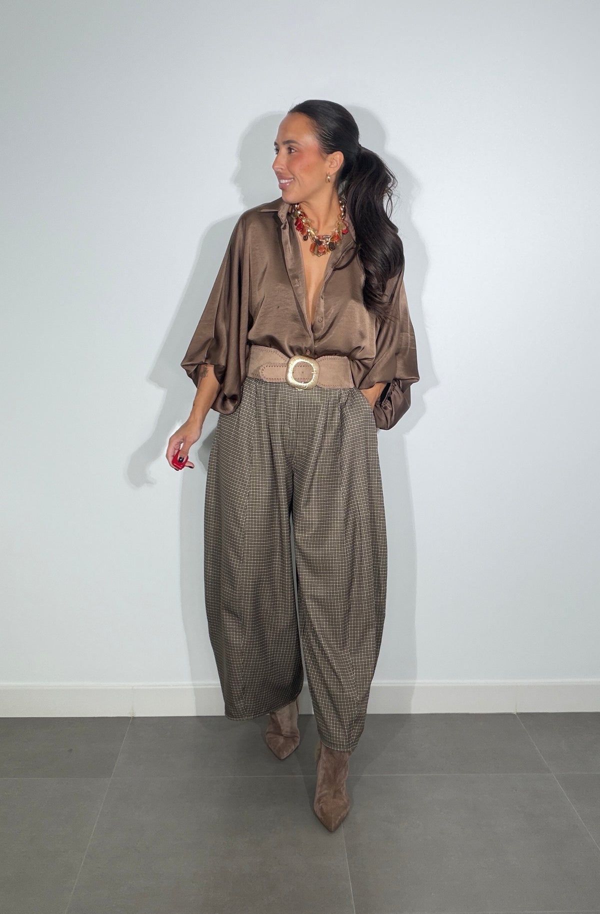 Pantalón PINZAS CUADROS