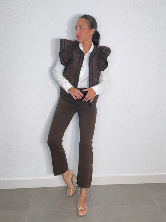 Denim FLARE BOLSILLOS DELANTEROS