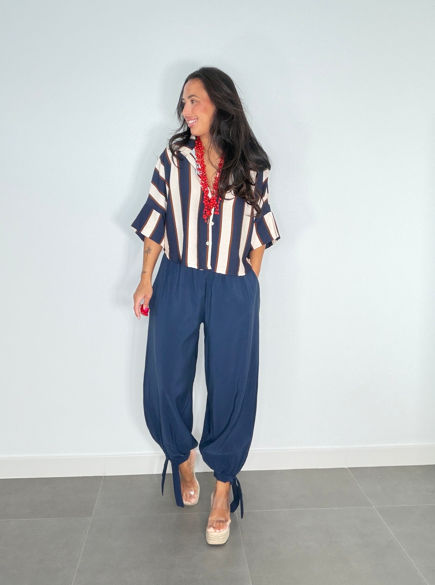 Pantalón BOMBACHO PIEL MELOCOTÓN LAZADA