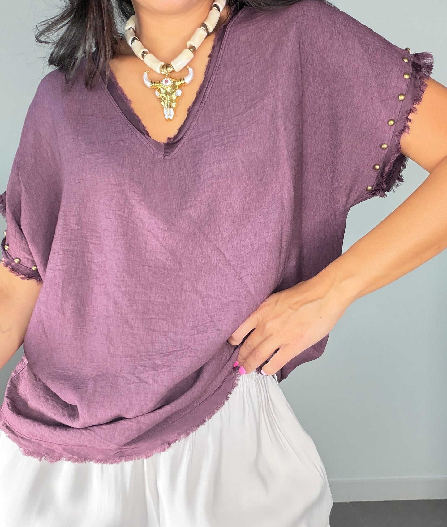Camiseta EFECTO LINO TACHAS