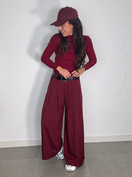 Pantalón FLUIDO PINZAS CINTURÓN